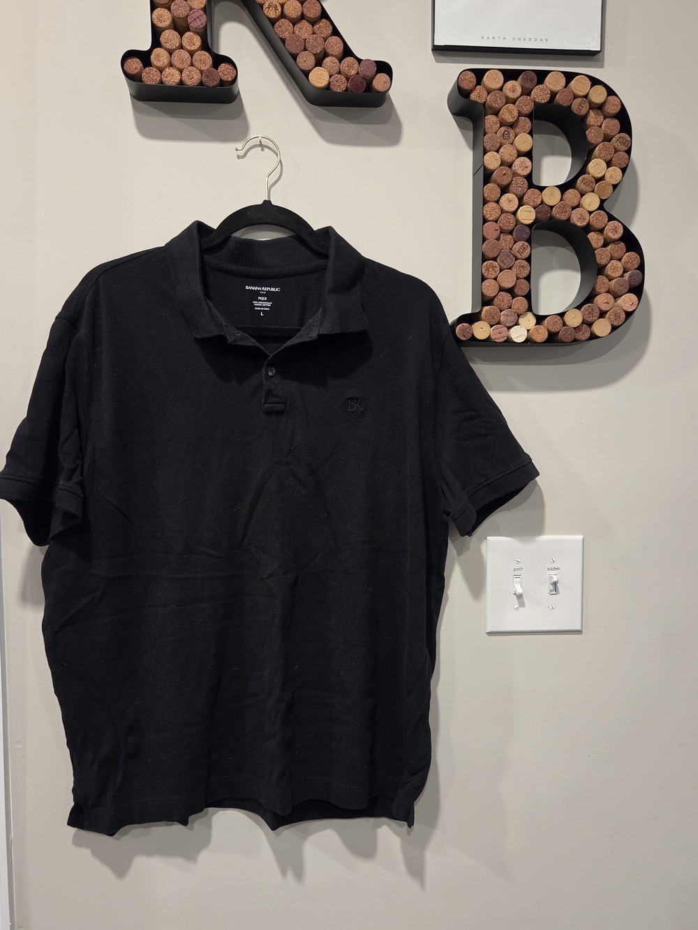 Black Men's Polo Shirt by Banana Republic